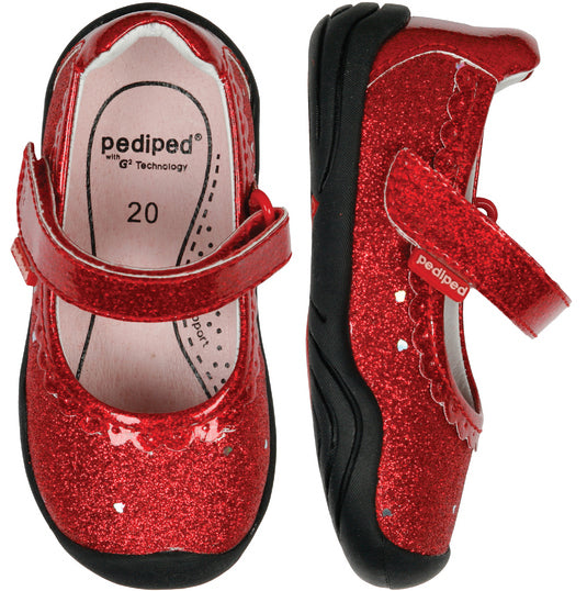Pediped Grip n Go Harlow Red Glitter
